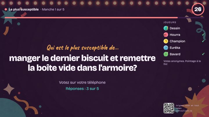 La télé pendant Le plus susceptible : Tout le monde vote en même temps